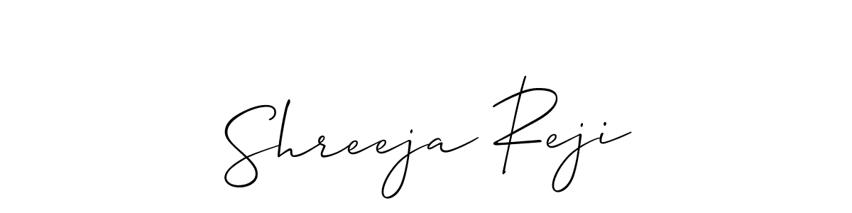 You should practise on your own different ways (Allison_Script) to write your name (Shreeja Reji) in signature. don't let someone else do it for you. Shreeja Reji signature style 2 images and pictures png