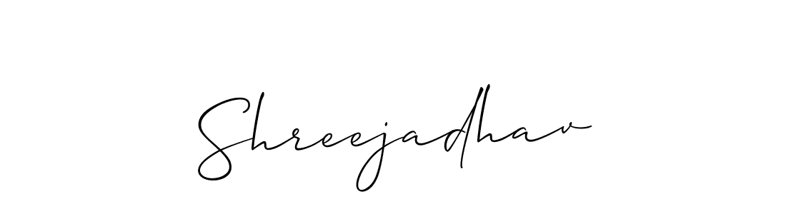 The best way (Allison_Script) to make a short signature is to pick only two or three words in your name. The name Shreejadhav include a total of six letters. For converting this name. Shreejadhav signature style 2 images and pictures png