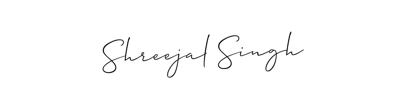 Design your own signature with our free online signature maker. With this signature software, you can create a handwritten (Allison_Script) signature for name Shreejal Singh. Shreejal Singh signature style 2 images and pictures png