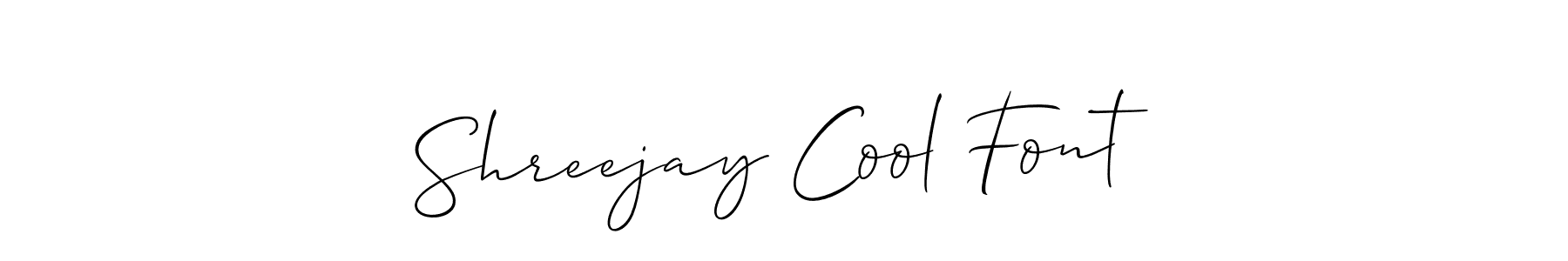 Shreejay Cool Font stylish signature style. Best Handwritten Sign (Allison_Script) for my name. Handwritten Signature Collection Ideas for my name Shreejay Cool Font. Shreejay Cool Font signature style 2 images and pictures png