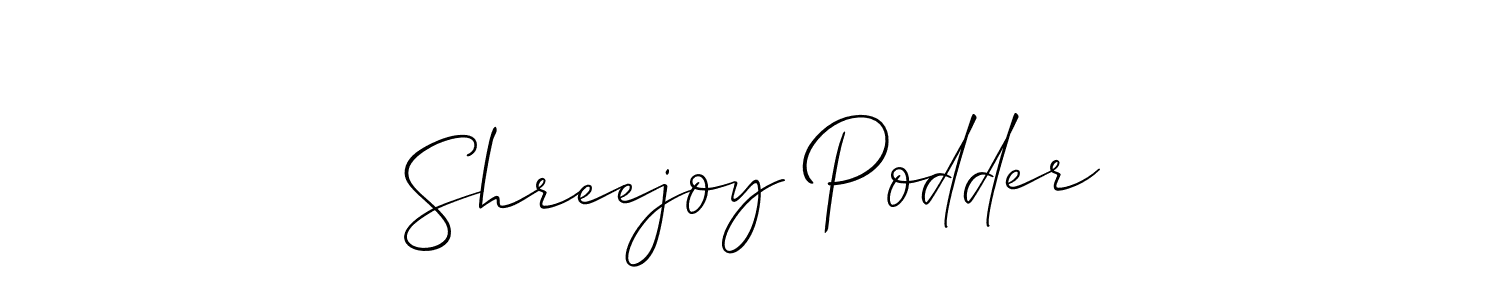 Shreejoy Podder stylish signature style. Best Handwritten Sign (Allison_Script) for my name. Handwritten Signature Collection Ideas for my name Shreejoy Podder. Shreejoy Podder signature style 2 images and pictures png