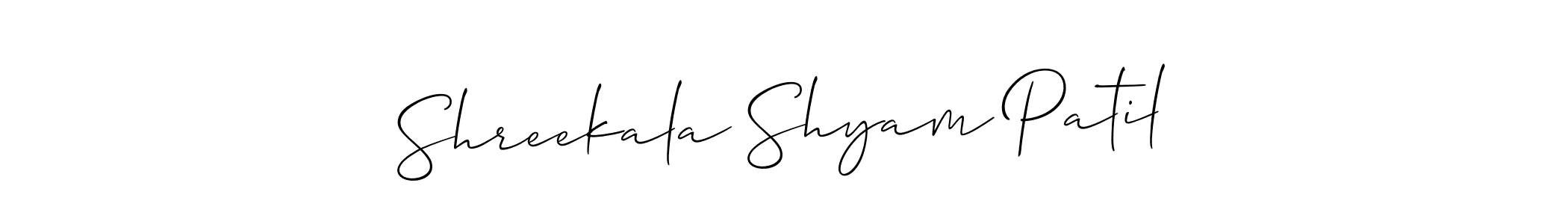 This is the best signature style for the Shreekala Shyam Patil name. Also you like these signature font (Allison_Script). Mix name signature. Shreekala Shyam Patil signature style 2 images and pictures png
