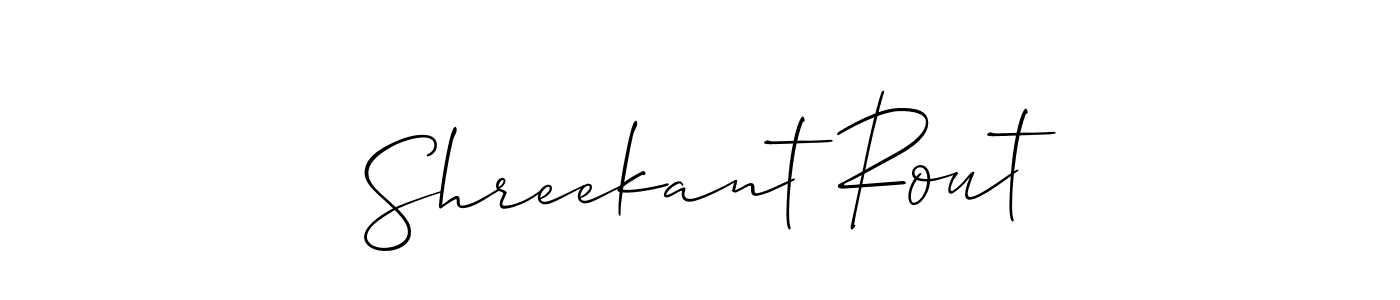 Create a beautiful signature design for name Shreekant Rout. With this signature (Allison_Script) fonts, you can make a handwritten signature for free. Shreekant Rout signature style 2 images and pictures png