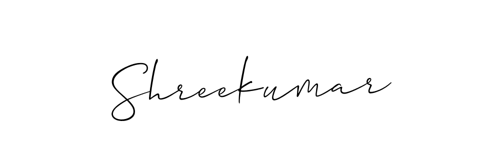You should practise on your own different ways (Allison_Script) to write your name (Shreekumar) in signature. don't let someone else do it for you. Shreekumar signature style 2 images and pictures png