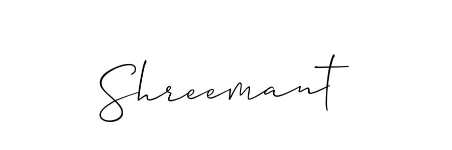 How to make Shreemant name signature. Use Allison_Script style for creating short signs online. This is the latest handwritten sign. Shreemant signature style 2 images and pictures png