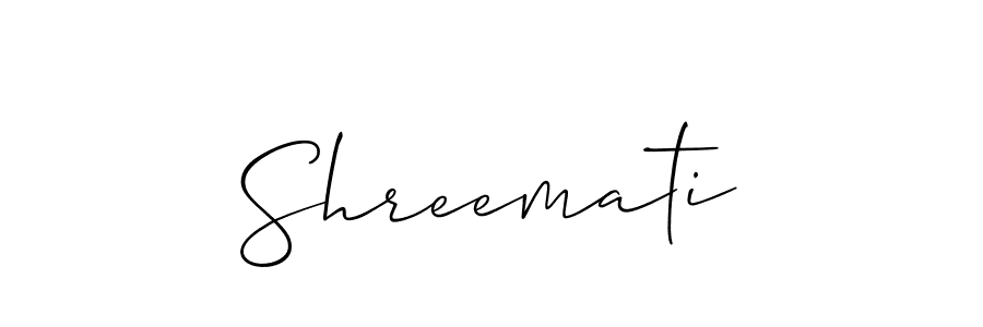 Also You can easily find your signature by using the search form. We will create Shreemati name handwritten signature images for you free of cost using Allison_Script sign style. Shreemati signature style 2 images and pictures png