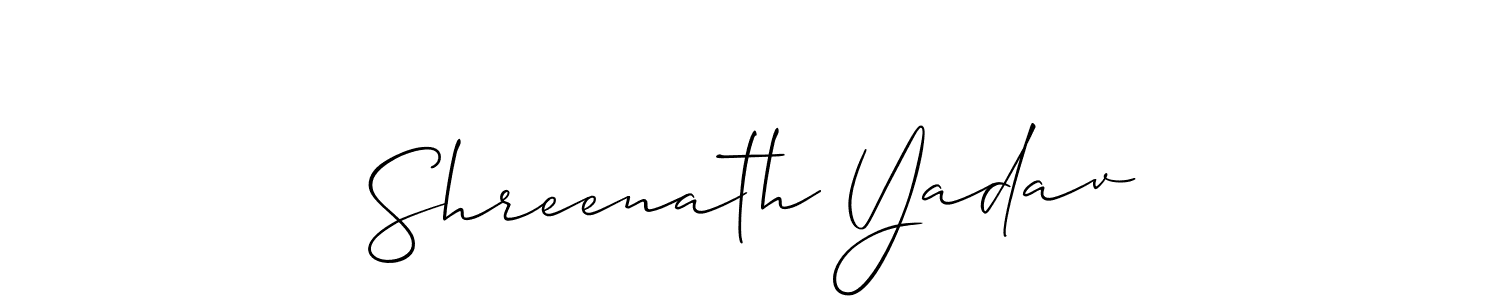 Shreenath Yadav stylish signature style. Best Handwritten Sign (Allison_Script) for my name. Handwritten Signature Collection Ideas for my name Shreenath Yadav. Shreenath Yadav signature style 2 images and pictures png
