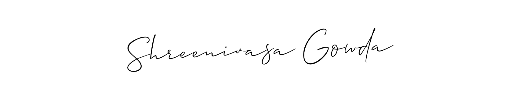 Shreenivasa Gowda stylish signature style. Best Handwritten Sign (Allison_Script) for my name. Handwritten Signature Collection Ideas for my name Shreenivasa Gowda. Shreenivasa Gowda signature style 2 images and pictures png