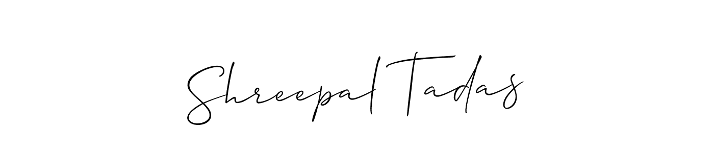 Also You can easily find your signature by using the search form. We will create Shreepal Tadas name handwritten signature images for you free of cost using Allison_Script sign style. Shreepal Tadas signature style 2 images and pictures png