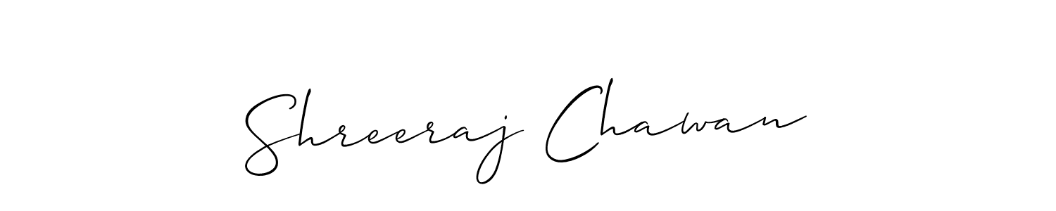 Also we have Shreeraj Chawan name is the best signature style. Create professional handwritten signature collection using Allison_Script autograph style. Shreeraj Chawan signature style 2 images and pictures png