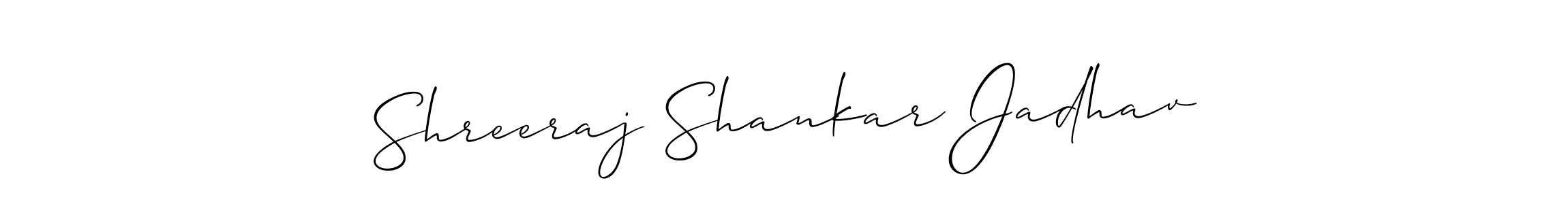 Make a beautiful signature design for name Shreeraj Shankar Jadhav. With this signature (Allison_Script) style, you can create a handwritten signature for free. Shreeraj Shankar Jadhav signature style 2 images and pictures png