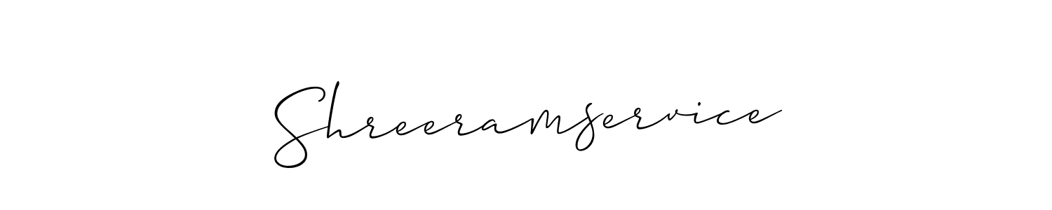 Use a signature maker to create a handwritten signature online. With this signature software, you can design (Allison_Script) your own signature for name Shreeramservice. Shreeramservice signature style 2 images and pictures png