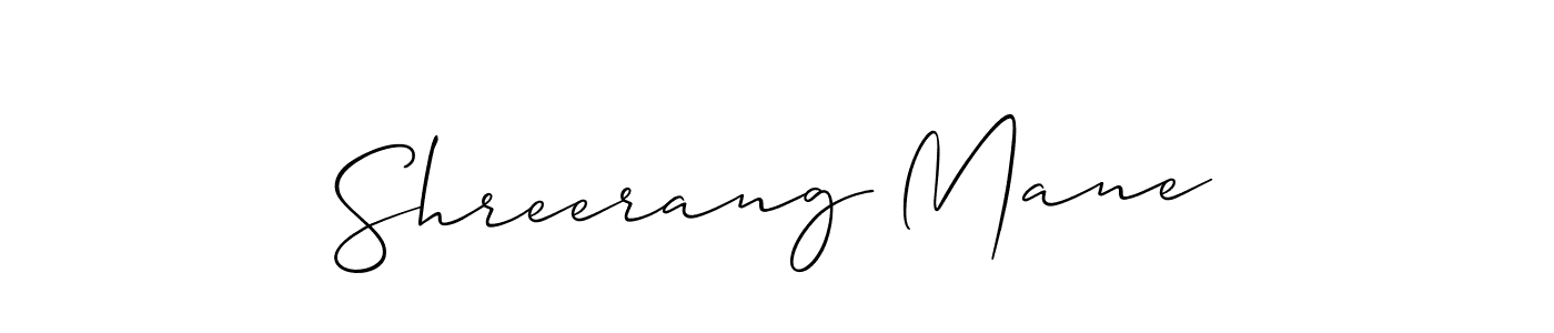 How to make Shreerang Mane name signature. Use Allison_Script style for creating short signs online. This is the latest handwritten sign. Shreerang Mane signature style 2 images and pictures png