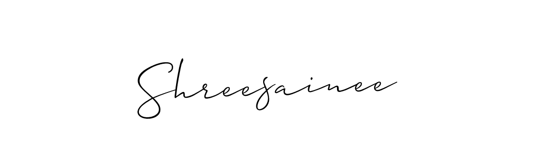 How to make Shreesainee signature? Allison_Script is a professional autograph style. Create handwritten signature for Shreesainee name. Shreesainee signature style 2 images and pictures png