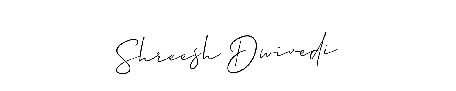 Design your own signature with our free online signature maker. With this signature software, you can create a handwritten (Allison_Script) signature for name Shreesh Dwivedi. Shreesh Dwivedi signature style 2 images and pictures png