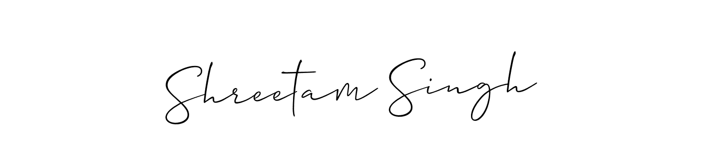 Design your own signature with our free online signature maker. With this signature software, you can create a handwritten (Allison_Script) signature for name Shreetam Singh. Shreetam Singh signature style 2 images and pictures png