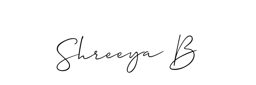 You can use this online signature creator to create a handwritten signature for the name Shreeya B. This is the best online autograph maker. Shreeya B signature style 2 images and pictures png