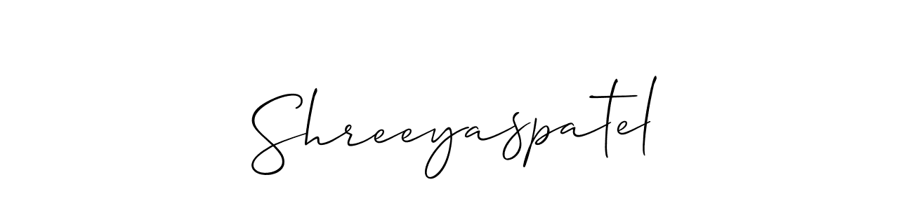 Similarly Allison_Script is the best handwritten signature design. Signature creator online .You can use it as an online autograph creator for name Shreeyaspatel. Shreeyaspatel signature style 2 images and pictures png