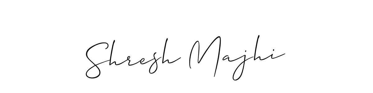 Create a beautiful signature design for name Shresh Majhi. With this signature (Allison_Script) fonts, you can make a handwritten signature for free. Shresh Majhi signature style 2 images and pictures png