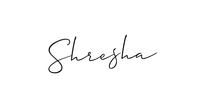 Design your own signature with our free online signature maker. With this signature software, you can create a handwritten (Allison_Script) signature for name Shresha. Shresha signature style 2 images and pictures png