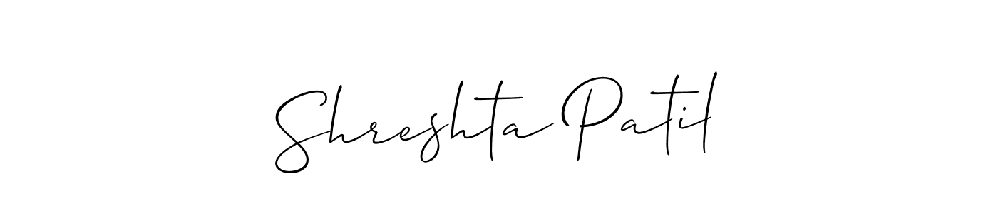 How to make Shreshta Patil signature? Allison_Script is a professional autograph style. Create handwritten signature for Shreshta Patil name. Shreshta Patil signature style 2 images and pictures png