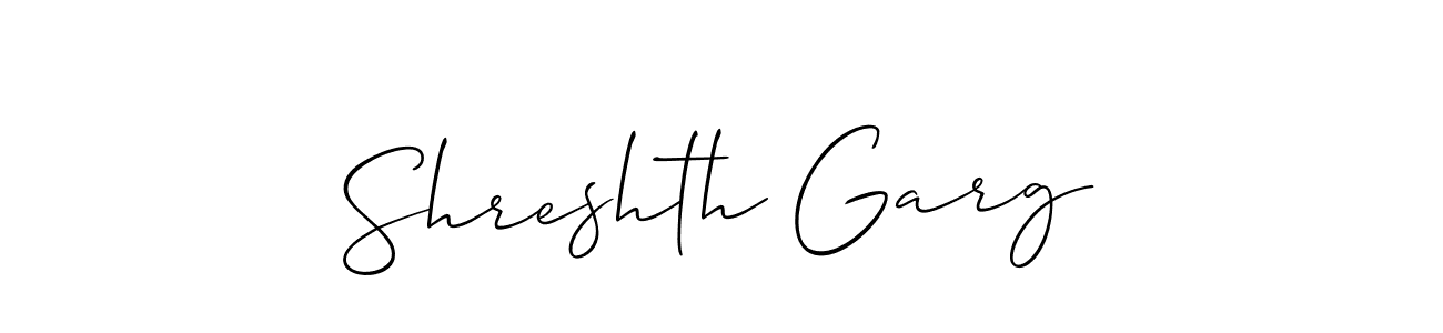 Make a beautiful signature design for name Shreshth Garg. Use this online signature maker to create a handwritten signature for free. Shreshth Garg signature style 2 images and pictures png