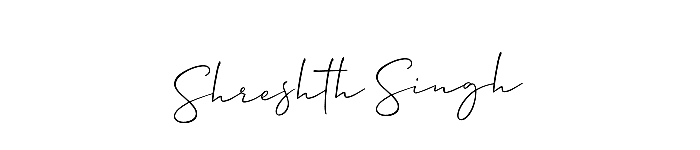 You should practise on your own different ways (Allison_Script) to write your name (Shreshth Singh) in signature. don't let someone else do it for you. Shreshth Singh signature style 2 images and pictures png