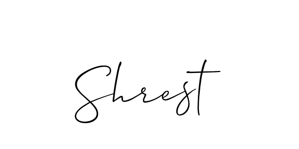 Best and Professional Signature Style for Shrest. Allison_Script Best Signature Style Collection. Shrest signature style 2 images and pictures png