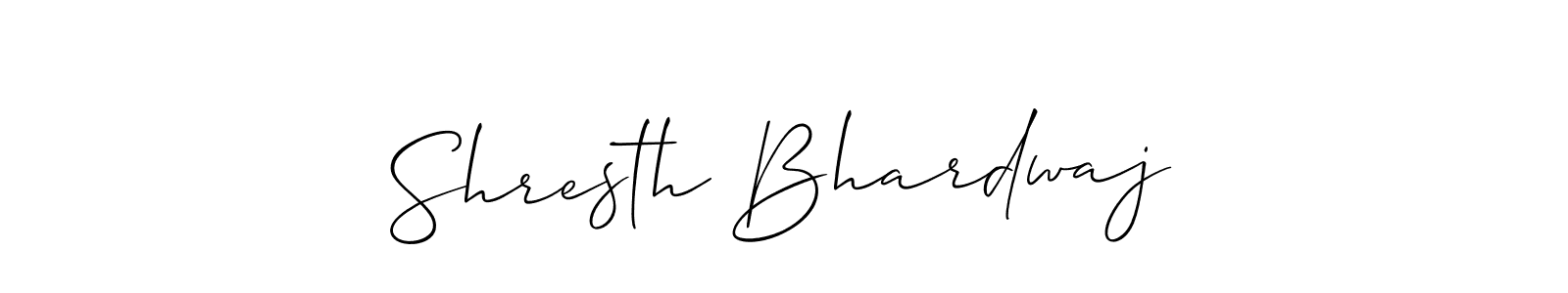 You should practise on your own different ways (Allison_Script) to write your name (Shresth Bhardwaj) in signature. don't let someone else do it for you. Shresth Bhardwaj signature style 2 images and pictures png