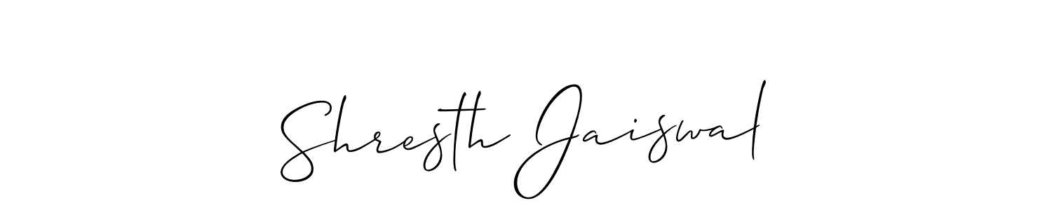 It looks lik you need a new signature style for name Shresth Jaiswal. Design unique handwritten (Allison_Script) signature with our free signature maker in just a few clicks. Shresth Jaiswal signature style 2 images and pictures png