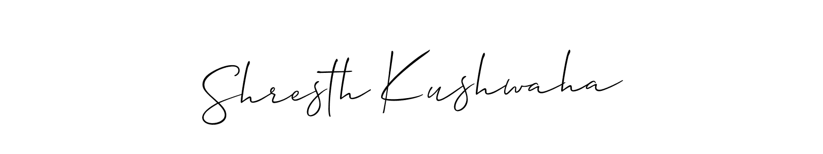 Create a beautiful signature design for name Shresth Kushwaha. With this signature (Allison_Script) fonts, you can make a handwritten signature for free. Shresth Kushwaha signature style 2 images and pictures png