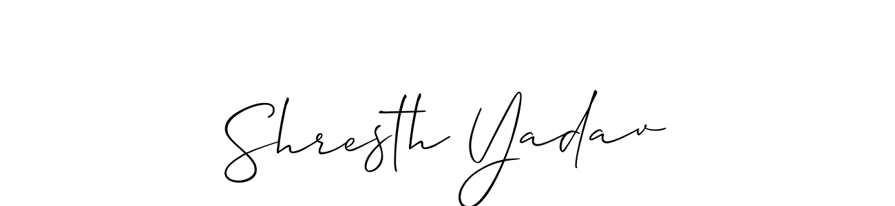 Design your own signature with our free online signature maker. With this signature software, you can create a handwritten (Allison_Script) signature for name Shresth Yadav. Shresth Yadav signature style 2 images and pictures png