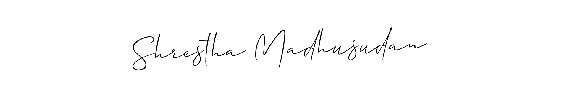 Once you've used our free online signature maker to create your best signature Allison_Script style, it's time to enjoy all of the benefits that Shrestha Madhusudan name signing documents. Shrestha Madhusudan signature style 2 images and pictures png