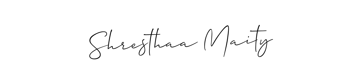 Shresthaa Maity stylish signature style. Best Handwritten Sign (Allison_Script) for my name. Handwritten Signature Collection Ideas for my name Shresthaa Maity. Shresthaa Maity signature style 2 images and pictures png