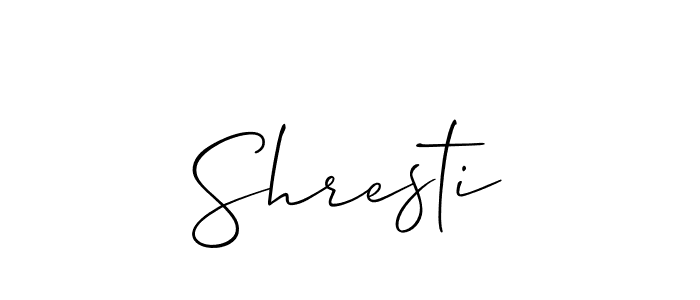 Best and Professional Signature Style for Shresti. Allison_Script Best Signature Style Collection. Shresti signature style 2 images and pictures png