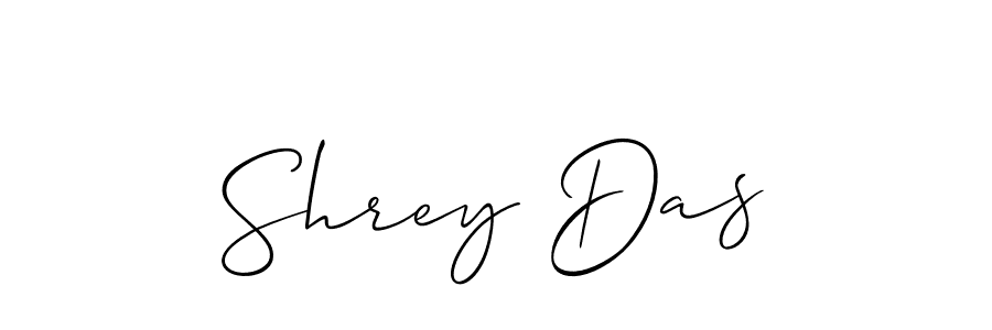 Use a signature maker to create a handwritten signature online. With this signature software, you can design (Allison_Script) your own signature for name Shrey Das. Shrey Das signature style 2 images and pictures png