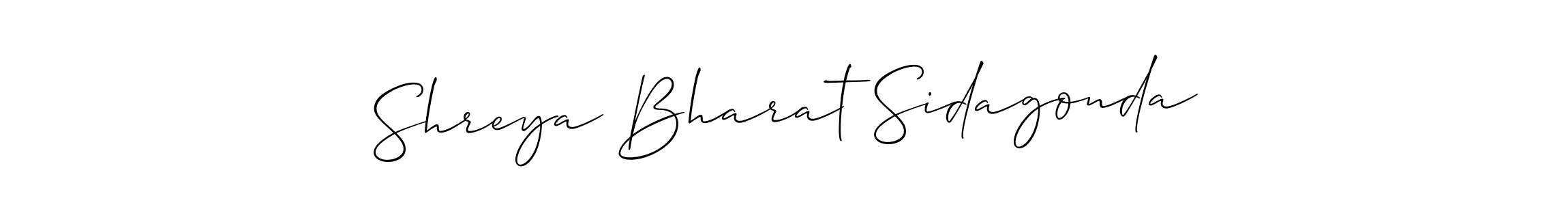 if you are searching for the best signature style for your name Shreya Bharat Sidagonda. so please give up your signature search. here we have designed multiple signature styles  using Allison_Script. Shreya Bharat Sidagonda signature style 2 images and pictures png
