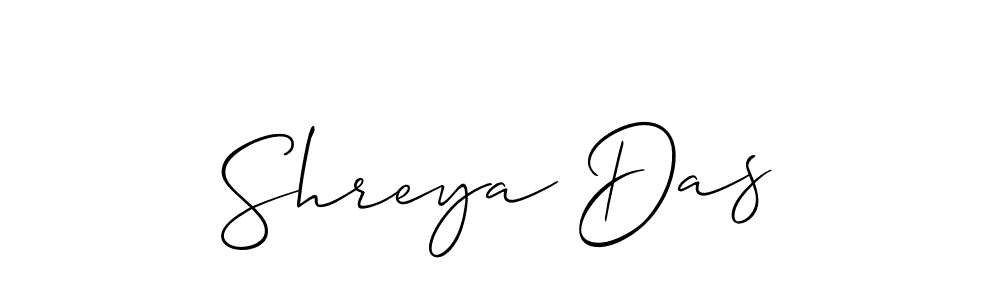 How to make Shreya Das name signature. Use Allison_Script style for creating short signs online. This is the latest handwritten sign. Shreya Das signature style 2 images and pictures png