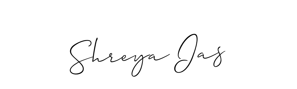 You should practise on your own different ways (Allison_Script) to write your name (Shreya Ias) in signature. don't let someone else do it for you. Shreya Ias signature style 2 images and pictures png