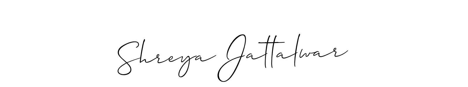 if you are searching for the best signature style for your name Shreya Jattalwar. so please give up your signature search. here we have designed multiple signature styles  using Allison_Script. Shreya Jattalwar signature style 2 images and pictures png