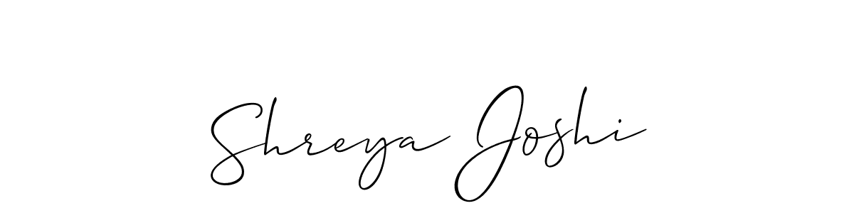 You should practise on your own different ways (Allison_Script) to write your name (Shreya Joshi) in signature. don't let someone else do it for you. Shreya Joshi signature style 2 images and pictures png