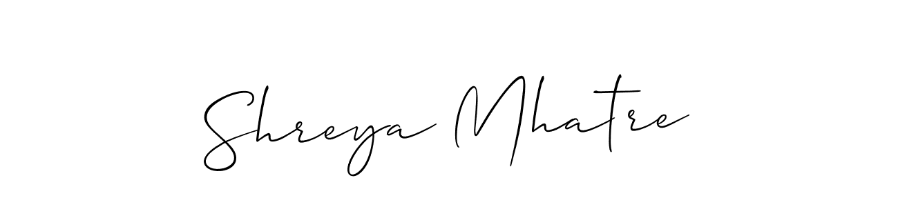 How to Draw Shreya Mhatre signature style? Allison_Script is a latest design signature styles for name Shreya Mhatre. Shreya Mhatre signature style 2 images and pictures png