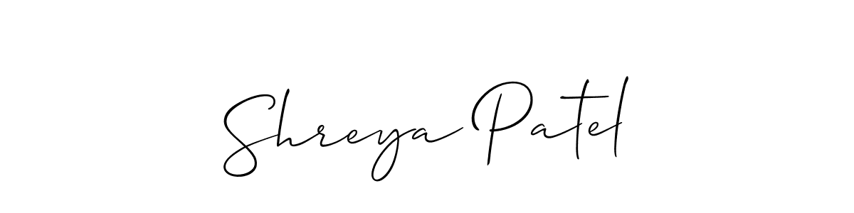 You should practise on your own different ways (Allison_Script) to write your name (Shreya Patel) in signature. don't let someone else do it for you. Shreya Patel signature style 2 images and pictures png