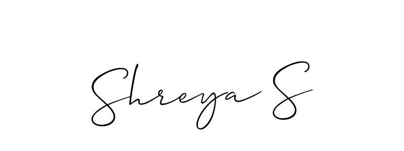 Create a beautiful signature design for name Shreya S. With this signature (Allison_Script) fonts, you can make a handwritten signature for free. Shreya S signature style 2 images and pictures png