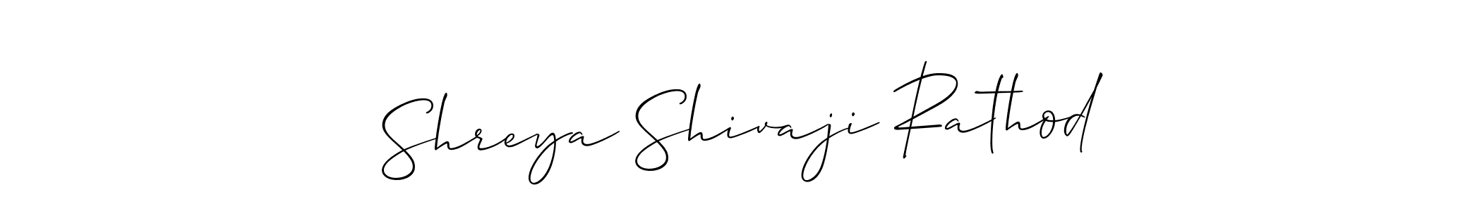 You should practise on your own different ways (Allison_Script) to write your name (Shreya Shivaji Rathod) in signature. don't let someone else do it for you. Shreya Shivaji Rathod signature style 2 images and pictures png
