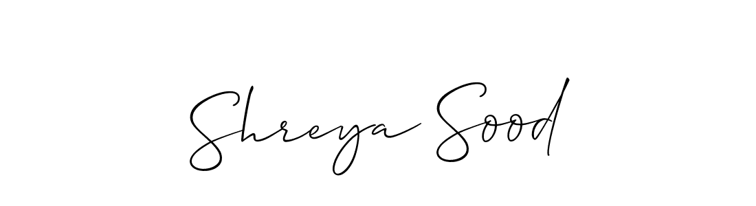You should practise on your own different ways (Allison_Script) to write your name (Shreya Sood) in signature. don't let someone else do it for you. Shreya Sood signature style 2 images and pictures png