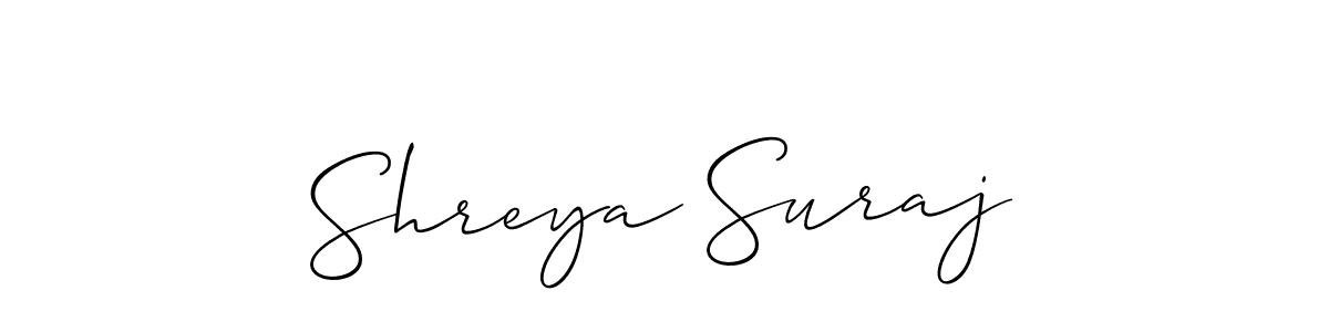 How to Draw Shreya Suraj signature style? Allison_Script is a latest design signature styles for name Shreya Suraj. Shreya Suraj signature style 2 images and pictures png