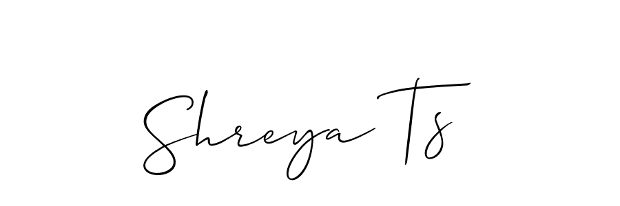 Best and Professional Signature Style for Shreya Ts. Allison_Script Best Signature Style Collection. Shreya Ts signature style 2 images and pictures png