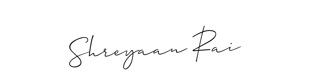 You should practise on your own different ways (Allison_Script) to write your name (Shreyaan Rai) in signature. don't let someone else do it for you. Shreyaan Rai signature style 2 images and pictures png