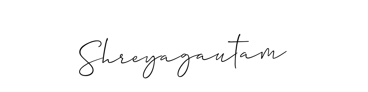 You should practise on your own different ways (Allison_Script) to write your name (Shreyagautam) in signature. don't let someone else do it for you. Shreyagautam signature style 2 images and pictures png